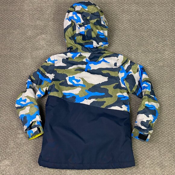 686 Youth Evolution Cross Insulated Jacket Boy's Medium Blue Camo Snowboard 10K - Picture 4 of 15